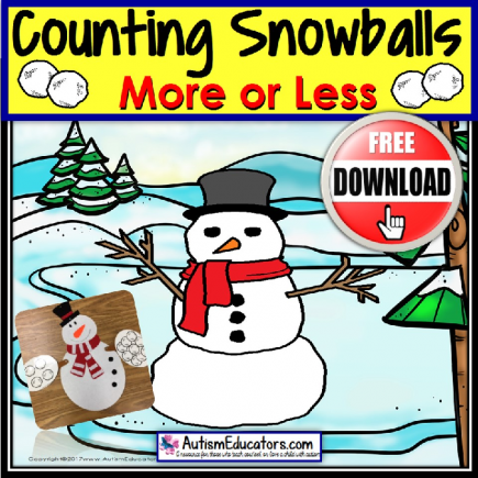 More or Less SNOWMAN Counting and Estimating FREE